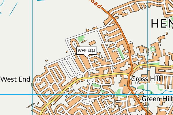 West End Academy map (WF9 4QJ) - OS VectorMap District (Ordnance Survey)
