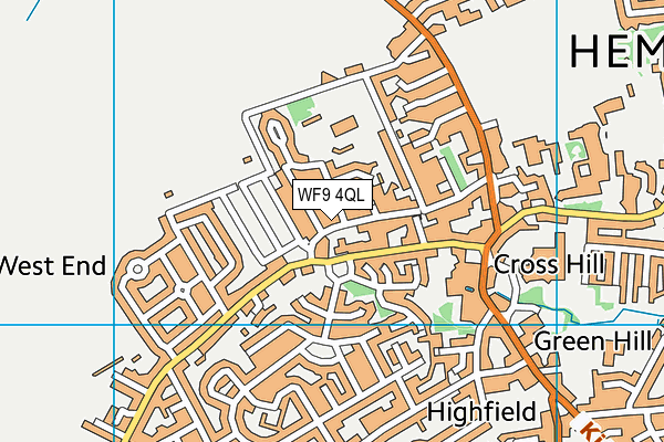 WF9 4QL map - OS VectorMap District (Ordnance Survey)