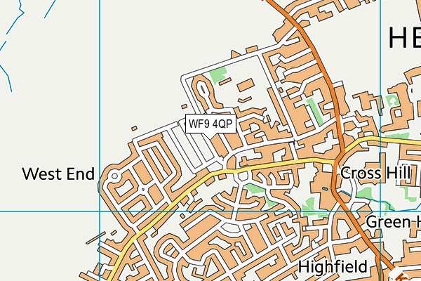 WF9 4QP map - OS VectorMap District (Ordnance Survey)