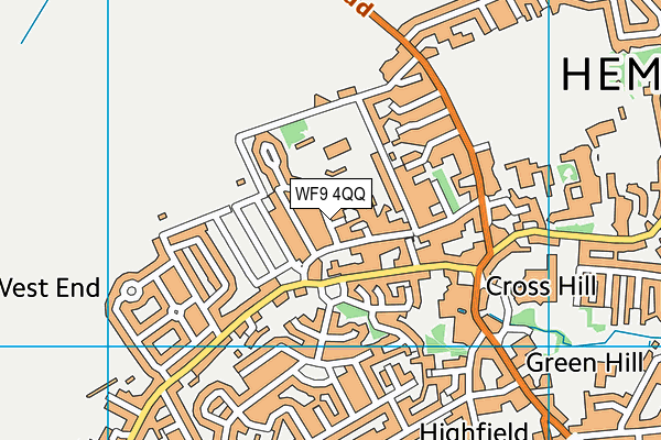 WF9 4QQ map - OS VectorMap District (Ordnance Survey)
