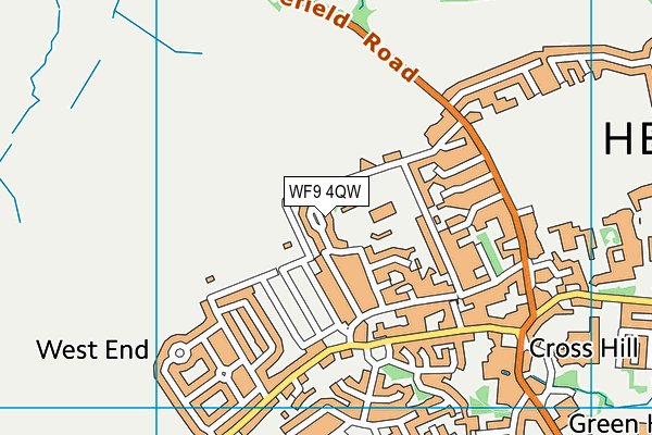 WF9 4QW map - OS VectorMap District (Ordnance Survey)