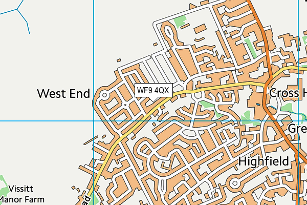 WF9 4QX map - OS VectorMap District (Ordnance Survey)