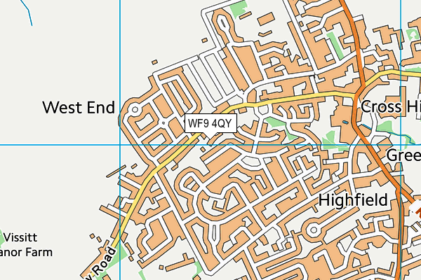 WF9 4QY map - OS VectorMap District (Ordnance Survey)