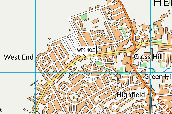 WF9 4QZ map - OS VectorMap District (Ordnance Survey)