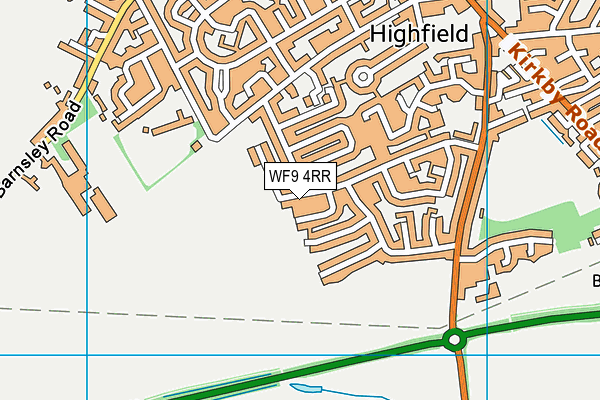 WF9 4RR map - OS VectorMap District (Ordnance Survey)