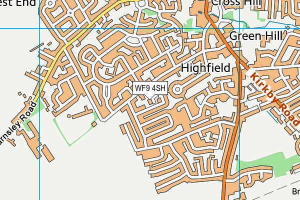 WF9 4SH map - OS VectorMap District (Ordnance Survey)