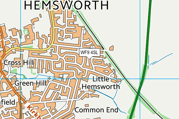 WF9 4SL map - OS VectorMap District (Ordnance Survey)