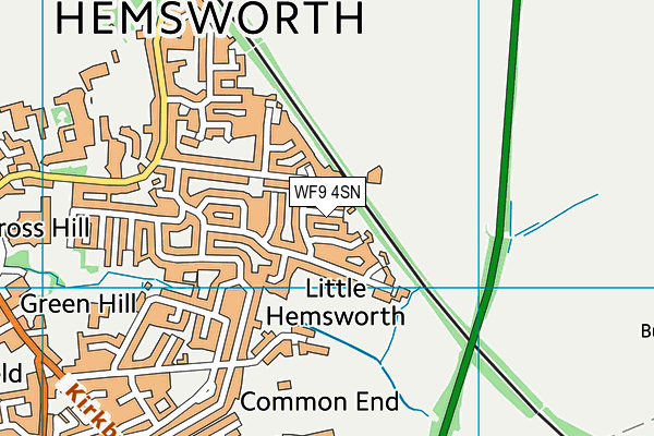 WF9 4SN map - OS VectorMap District (Ordnance Survey)