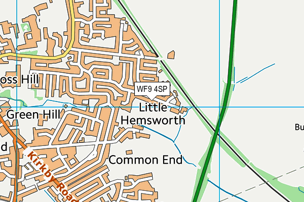 WF9 4SP map - OS VectorMap District (Ordnance Survey)