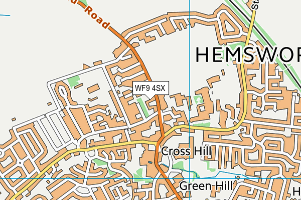 WF9 4SX map - OS VectorMap District (Ordnance Survey)