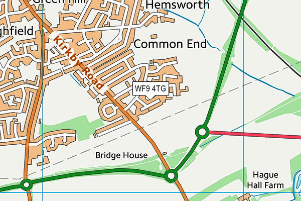 WF9 4TG map - OS VectorMap District (Ordnance Survey)