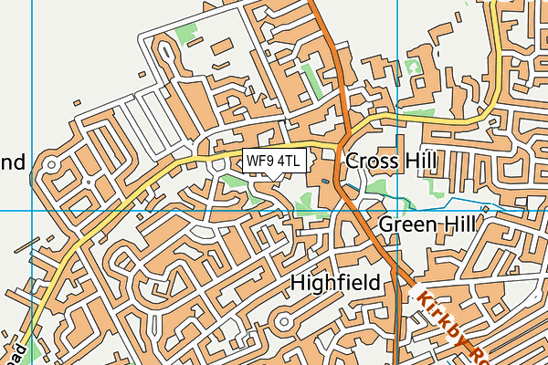 WF9 4TL map - OS VectorMap District (Ordnance Survey)
