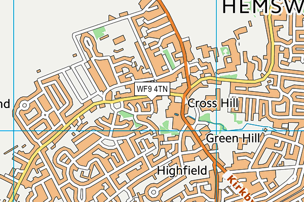 WF9 4TN map - OS VectorMap District (Ordnance Survey)