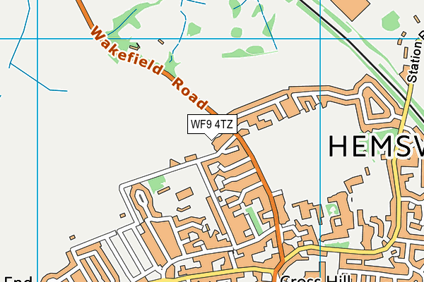 WF9 4TZ map - OS VectorMap District (Ordnance Survey)