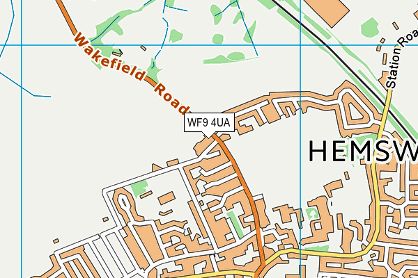 WF9 4UA map - OS VectorMap District (Ordnance Survey)