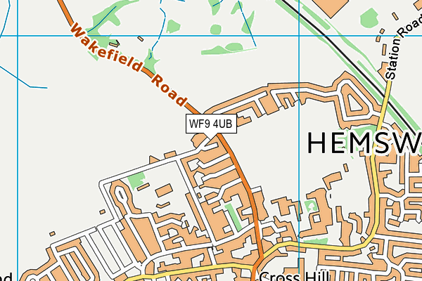 WF9 4UB map - OS VectorMap District (Ordnance Survey)