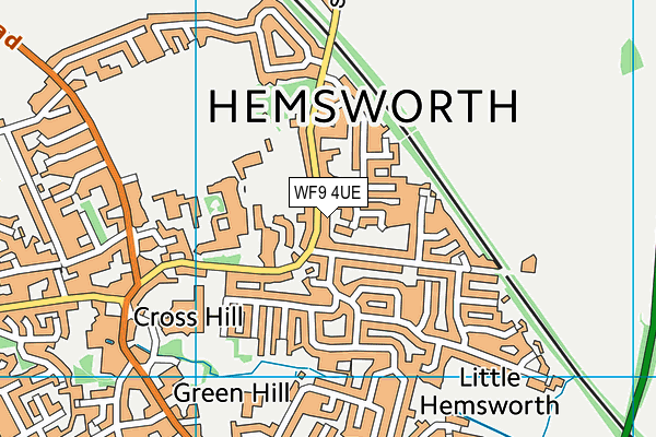 WF9 4UE map - OS VectorMap District (Ordnance Survey)