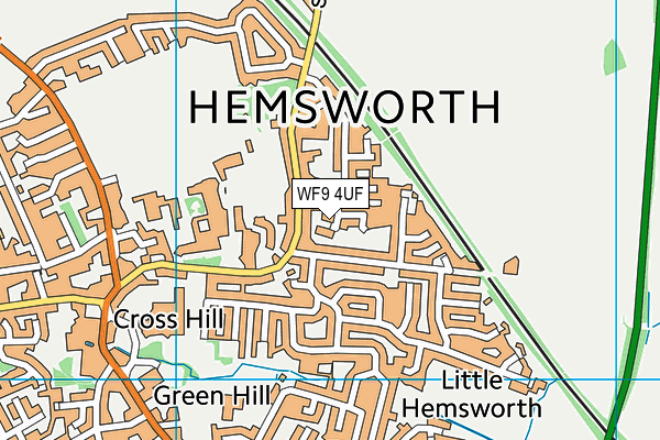 WF9 4UF map - OS VectorMap District (Ordnance Survey)