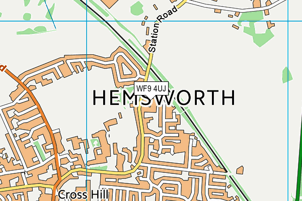 WF9 4UJ map - OS VectorMap District (Ordnance Survey)