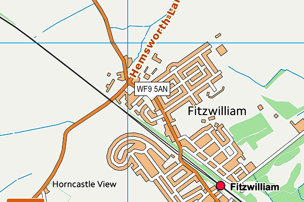 WF9 5AN map - OS VectorMap District (Ordnance Survey)