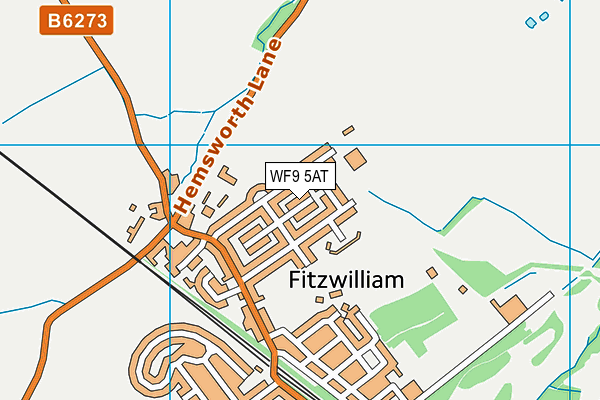 WF9 5AT map - OS VectorMap District (Ordnance Survey)