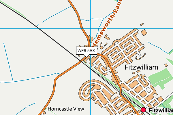 WF9 5AX map - OS VectorMap District (Ordnance Survey)