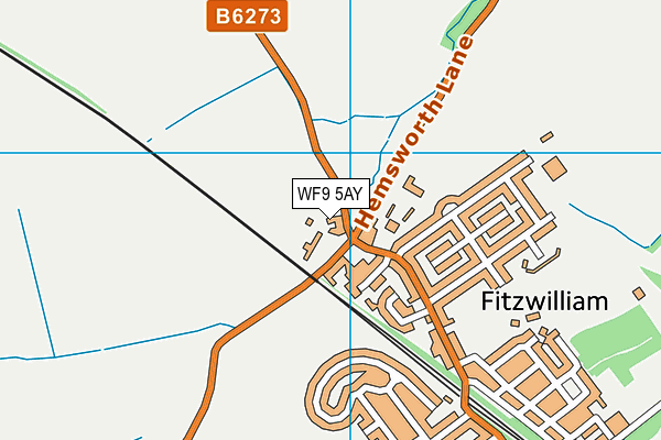 WF9 5AY map - OS VectorMap District (Ordnance Survey)