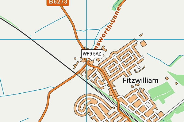 WF9 5AZ map - OS VectorMap District (Ordnance Survey)