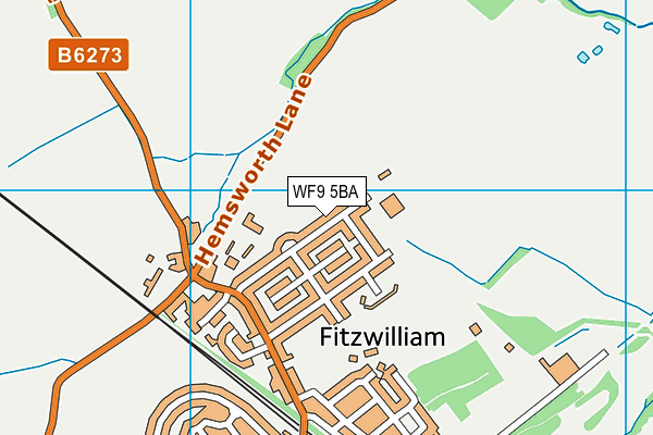 Fitzwilliam Primary School map (WF9 5BA) - OS VectorMap District (Ordnance Survey)