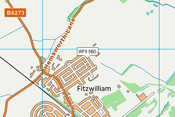 WF9 5BD map - OS VectorMap District (Ordnance Survey)