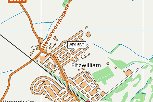 WF9 5BG map - OS VectorMap District (Ordnance Survey)