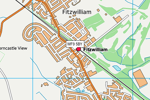 WF9 5BY map - OS VectorMap District (Ordnance Survey)