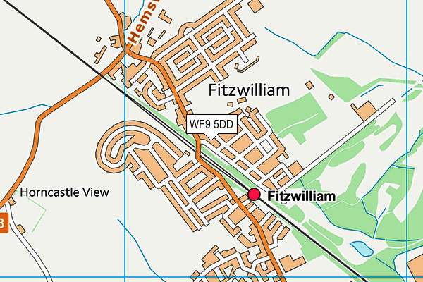 WF9 5DD map - OS VectorMap District (Ordnance Survey)