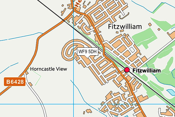 WF9 5DH map - OS VectorMap District (Ordnance Survey)