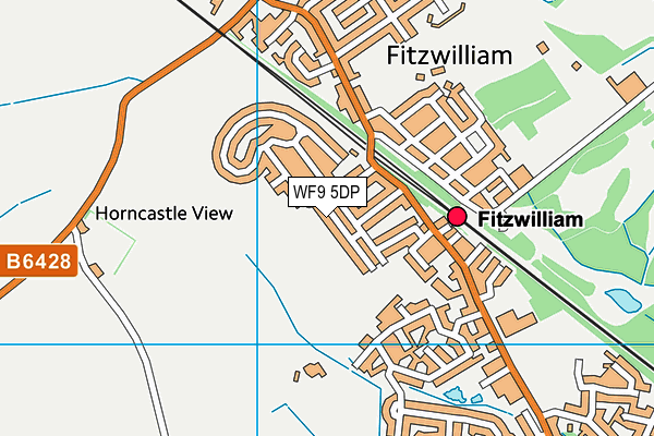 WF9 5DP map - OS VectorMap District (Ordnance Survey)