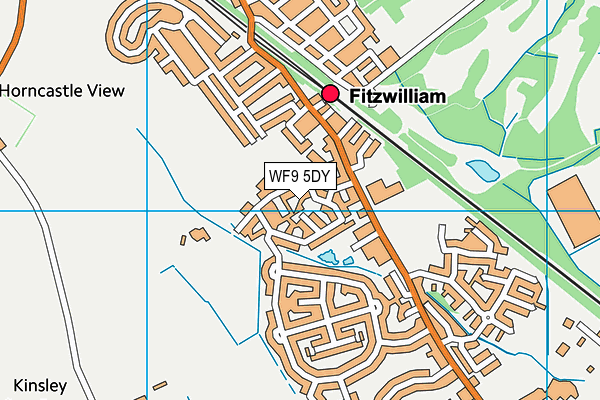WF9 5DY map - OS VectorMap District (Ordnance Survey)