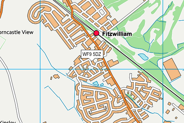 WF9 5DZ map - OS VectorMap District (Ordnance Survey)