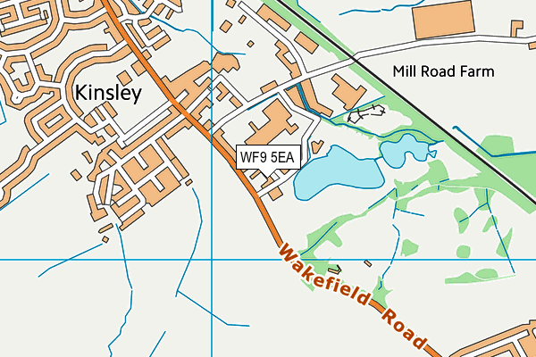 WF9 5EA map - OS VectorMap District (Ordnance Survey)