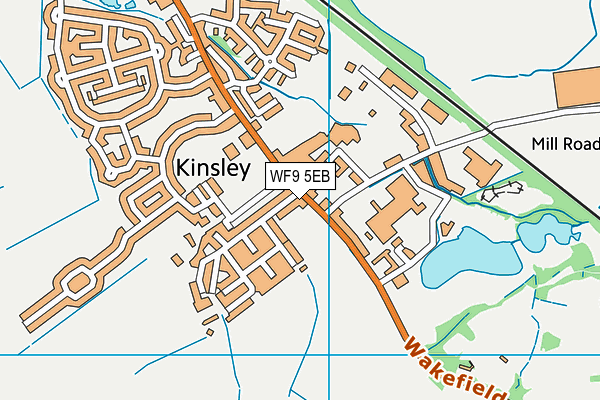 WF9 5EB map - OS VectorMap District (Ordnance Survey)