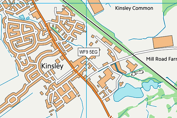 WF9 5EG map - OS VectorMap District (Ordnance Survey)