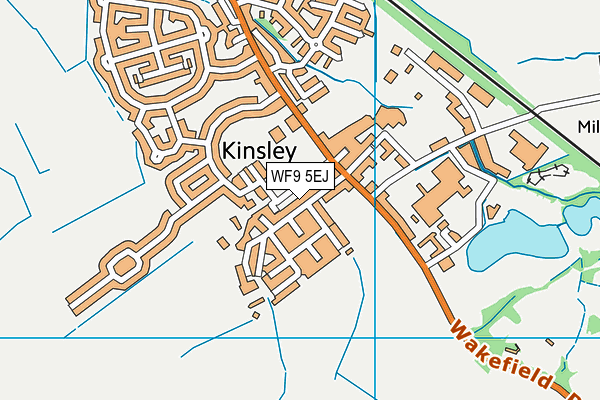 WF9 5EJ map - OS VectorMap District (Ordnance Survey)