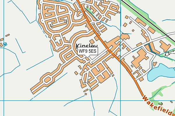 Gorton Road (Closed) map (WF9 5ES) - OS VectorMap District (Ordnance Survey)