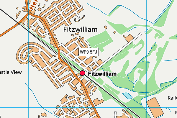 WF9 5FJ map - OS VectorMap District (Ordnance Survey)