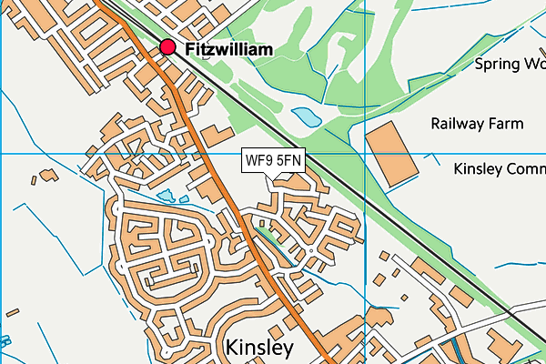 WF9 5FN map - OS VectorMap District (Ordnance Survey)