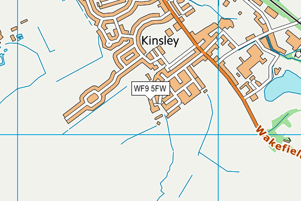 WF9 5FW map - OS VectorMap District (Ordnance Survey)