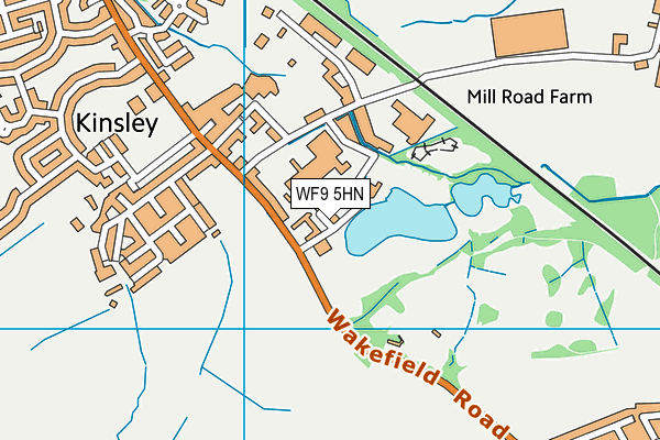 WF9 5HN map - OS VectorMap District (Ordnance Survey)