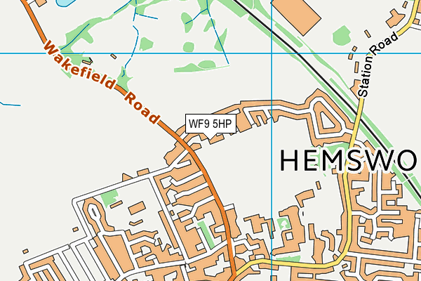 WF9 5HP map - OS VectorMap District (Ordnance Survey)