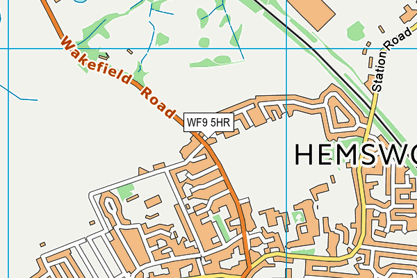 WF9 5HR map - OS VectorMap District (Ordnance Survey)