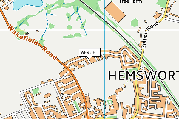 WF9 5HT map - OS VectorMap District (Ordnance Survey)