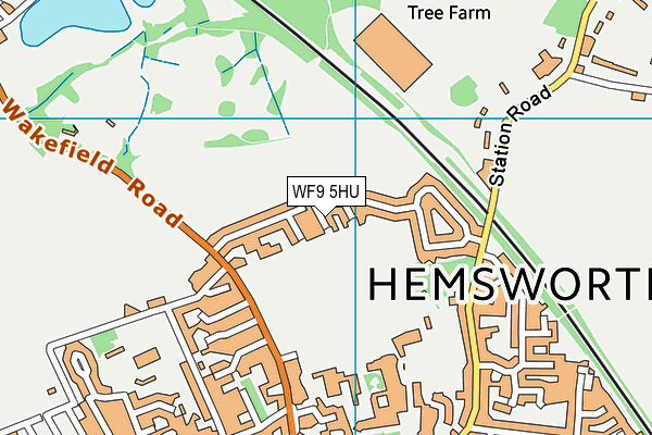 WF9 5HU map - OS VectorMap District (Ordnance Survey)